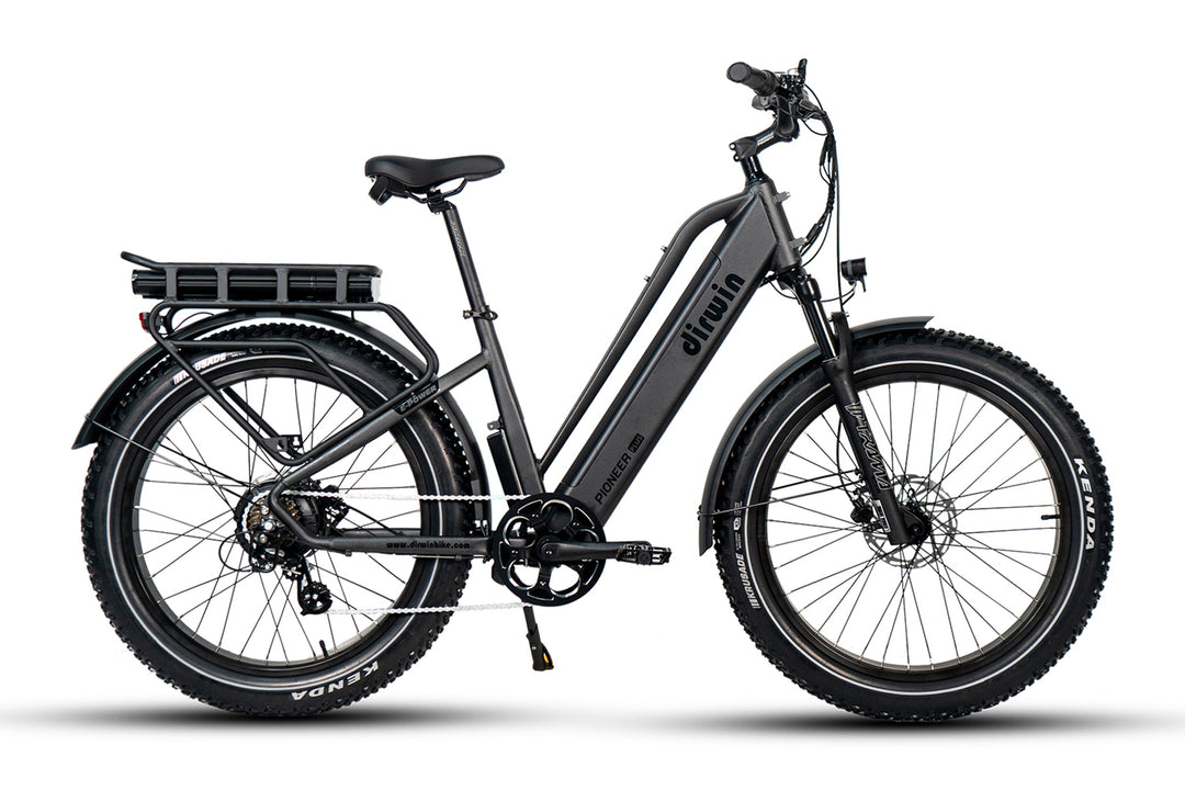 Dirwin Pioneer Plus Fat Tire All Terrain Electric Bike black color