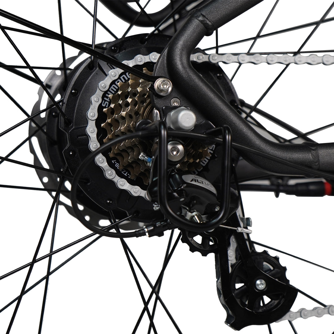Dirwin Pioneer Plus Fat Tire Electric Bike rear derailleur view