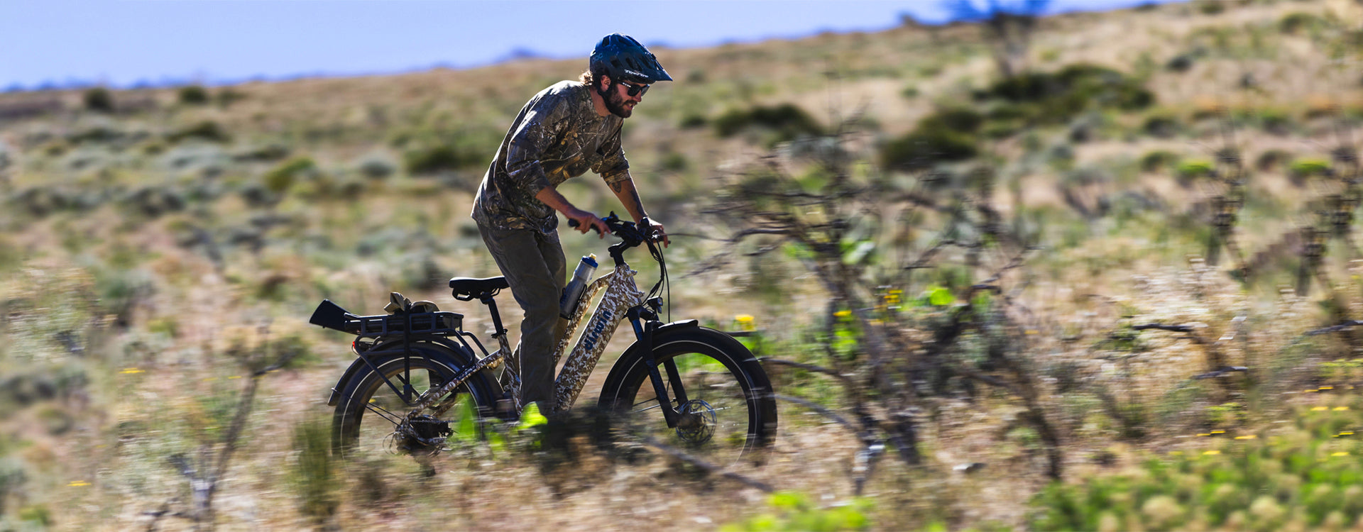 Dirwin Pioneer Plus Fat Tire Electric Bike with hunting attachments for off road use