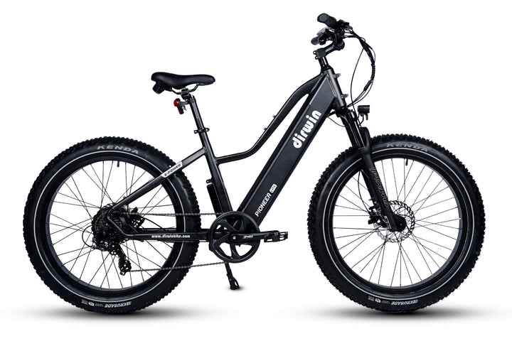 pioneer lite fat tire electric hunting bike black color right side view