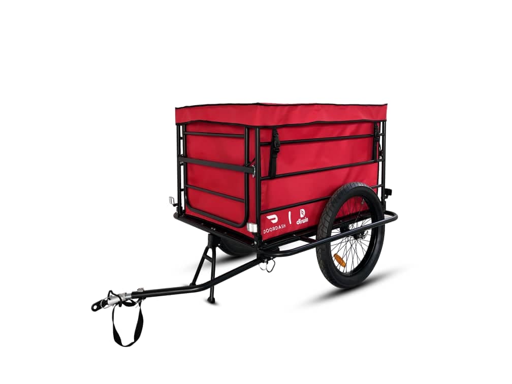 doordash dirwin delivery electric bike cargo trailer