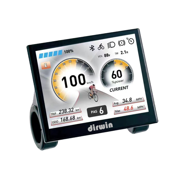dirwin bike lcd display for pioneer plus and pacer plus with usb charging