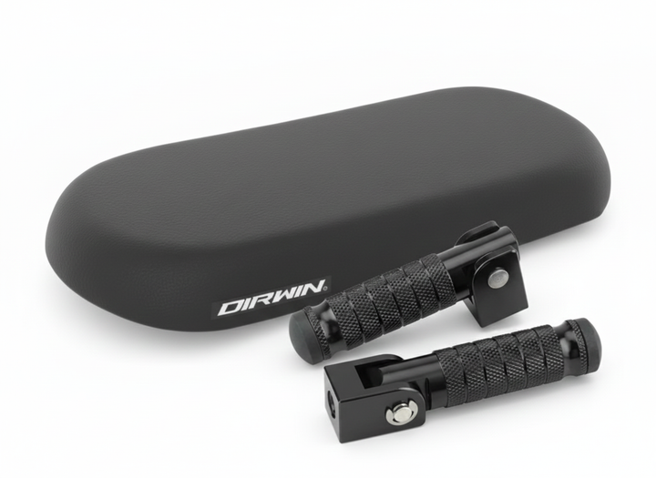 pioneer 2 black bench seat for rear rack with black foot pegs