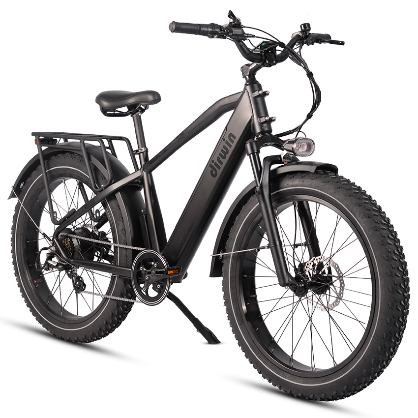 Dirwin Pioneer Fat Tire Electric Bike In Black